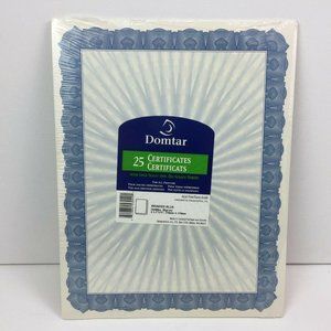 Domtar 25 8.5x11 Blank Certificates Gold Seal